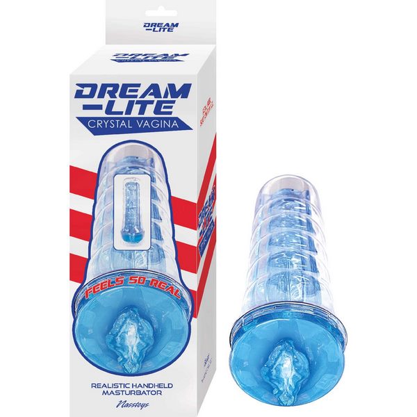 DREAM-LITE Crystal Vagina Masturbator - Blue